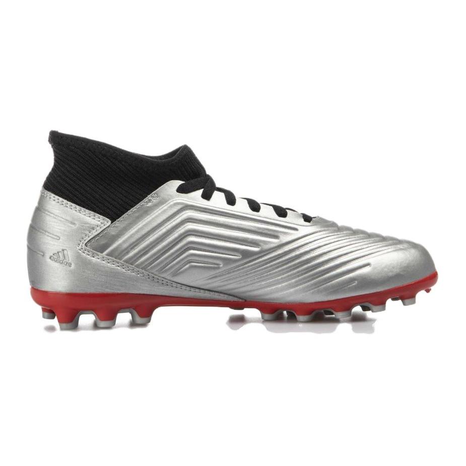 adidas PREDATOR 19.3 Abrasion Resistant Low Top Kids' Soccer Shoes Silver Black Kids' G25798