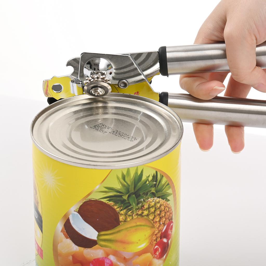 Stainless Steel Can Opener with Anti-slip Handle, Multi-functional Can Knife for Household Use
