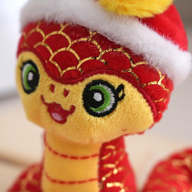 Adorable Plush Snake Year Zodiac Doll Cute Cartoon Snake Gift For New Year Celebrations
