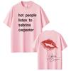 Summer Cotton Casual T-Shirts Fan Gifts Tops Singer Sabrina Carpenter Tour 2026 Graphic T-shirt Unisex Women Harajuku T-shirts