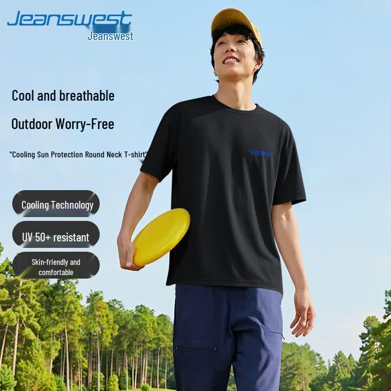Jeanswest Men s Ice Silk Cooling Loose Fit Short Sleeve T-Shirt 3XL
