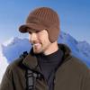Windproof Knitted Earmuffs Cycling Cap Wool Beanie Hat Fashion Knitted Hat  Winter