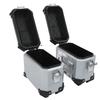 Motorcycle Side Case Aluminum Alloy 18L Hardshell with Support Rack Lock Handle Saddlebag Box for Helmet Luggage Silver