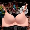 Sujetador push up sin costuras de copa 3/4 para mujer sexy Color puro Halter Buster