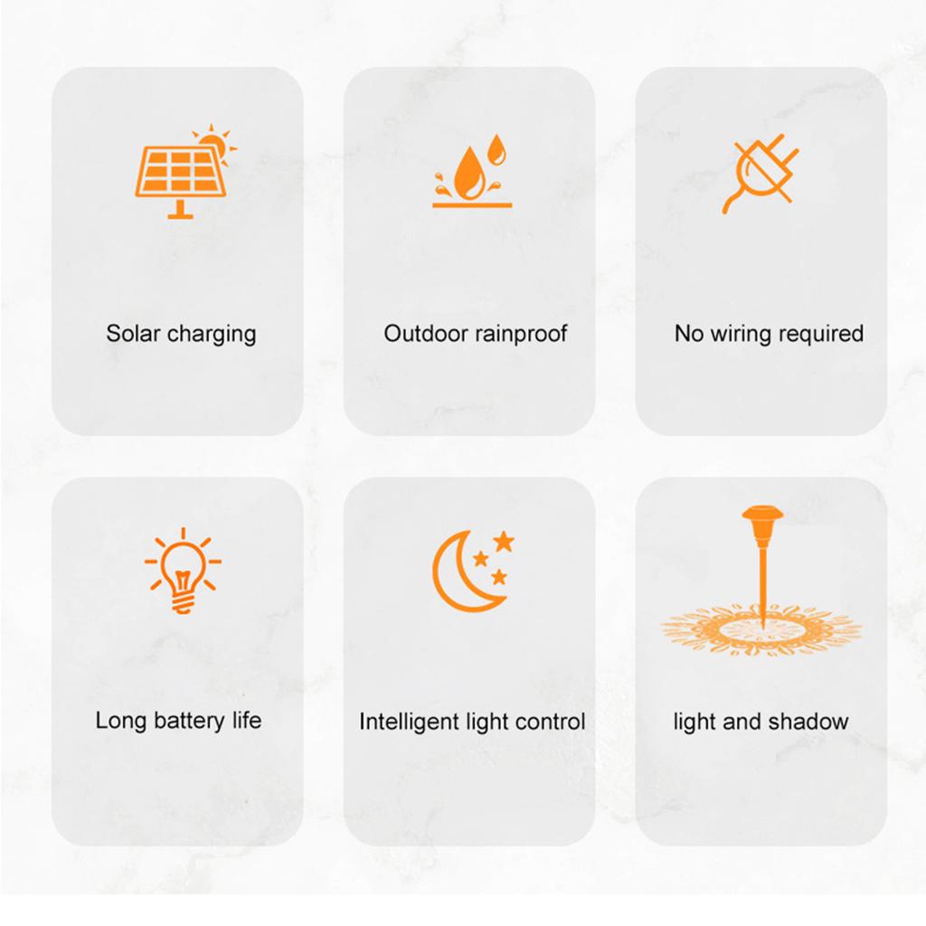 4 Packs Outdoor Lawn Lamp Solar Powered Pathway Light Landscape Decorative Garden Lights Waterproof Glass Lampshade