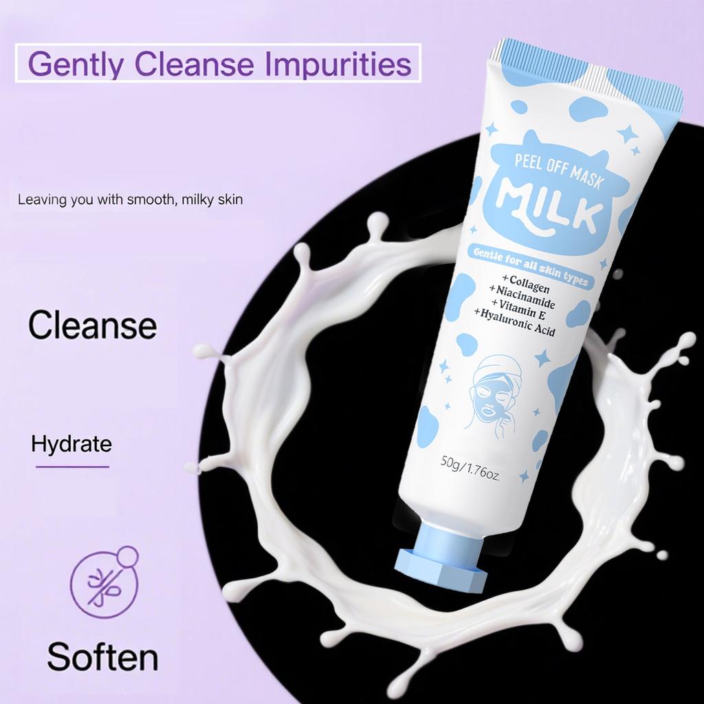 Mléčná slupovací maska, Maska pro čištění, hydrataci a zvlhčení.