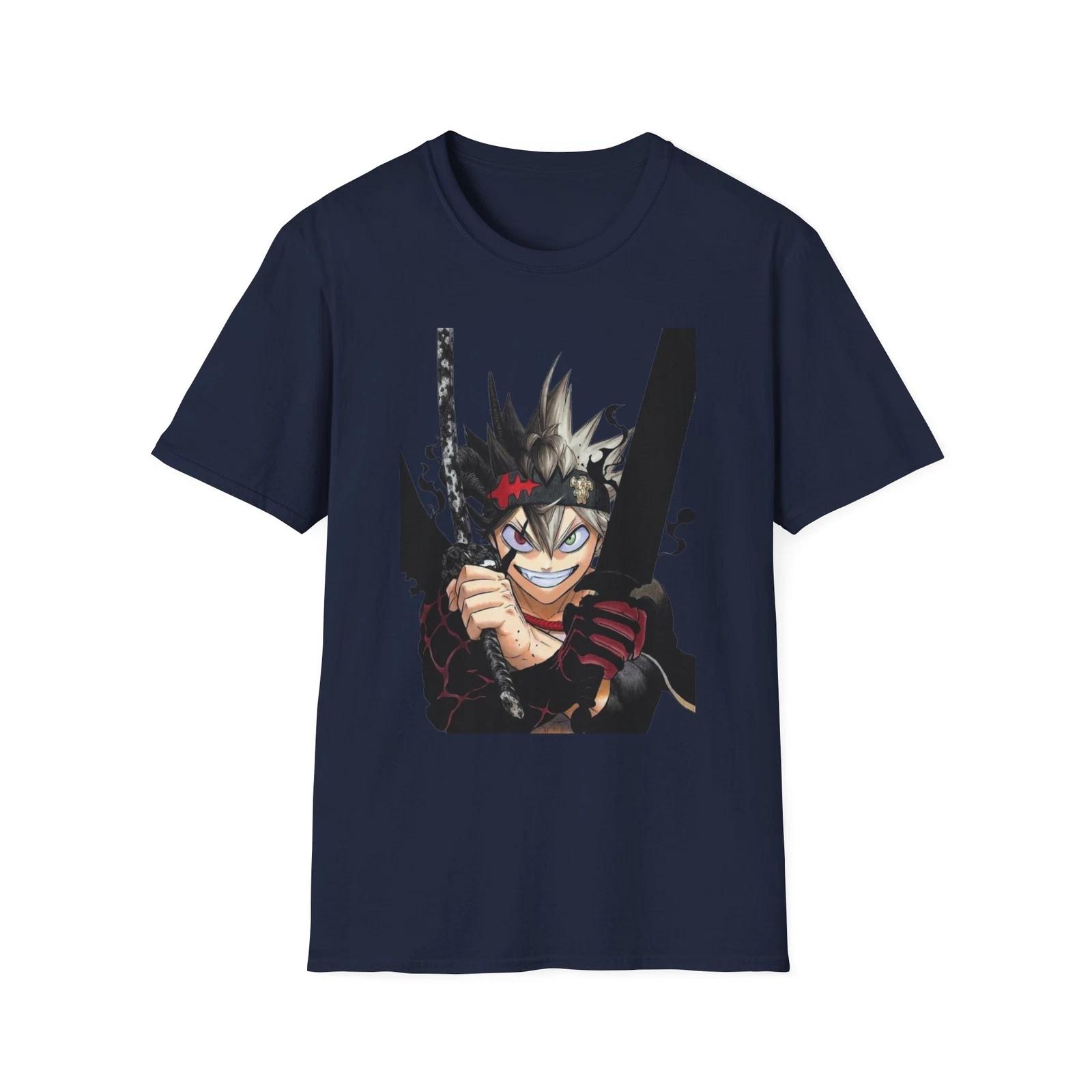 Asta Black Clover, Unisex JL Anime T-Shirt Softstyle Front Printedm, Gift 100