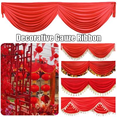 3M Wedding Background Curtain Swag Xmas Event Party Valance Curtain Drape Panel Wedding Backdrop Stage Background Decor