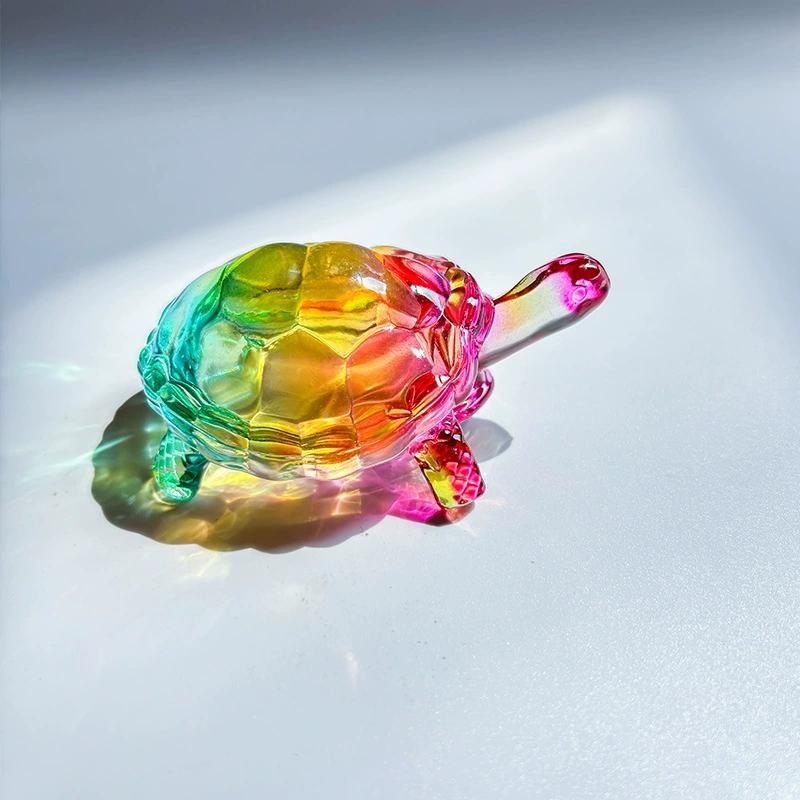 Chinese Feng Shui Home Decoration Tortoise Statue Craft Gift Desktop Ornament Crystal Turtle