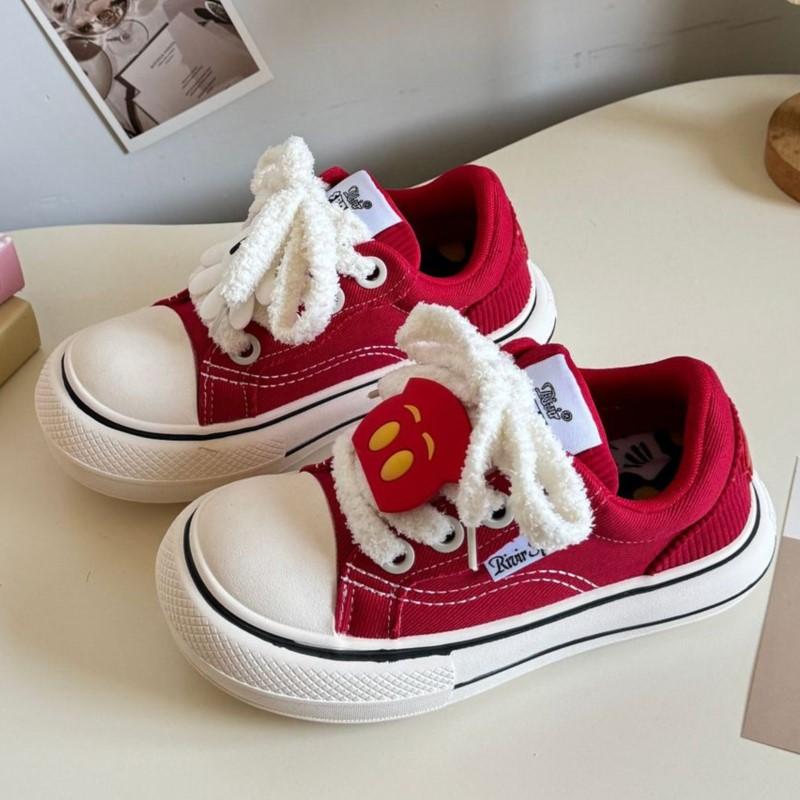 

Мода 2025 Весна Женские Милые Уродливо-Милые Массивные Холщовые Туфли, Белые Кроссовки на Толстой Подошве с Круглым Носком, Трендовые Повседневные Кеды для Скейтборда для Женщин 35