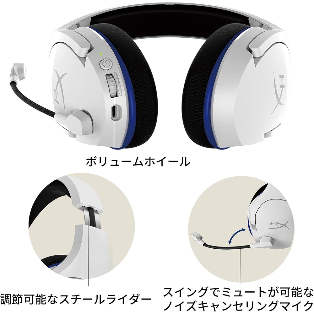 HyperX Cloud Stinger Core Wireless Gaming Headset White for PS5 PS4 PC with 2-Year Warranty