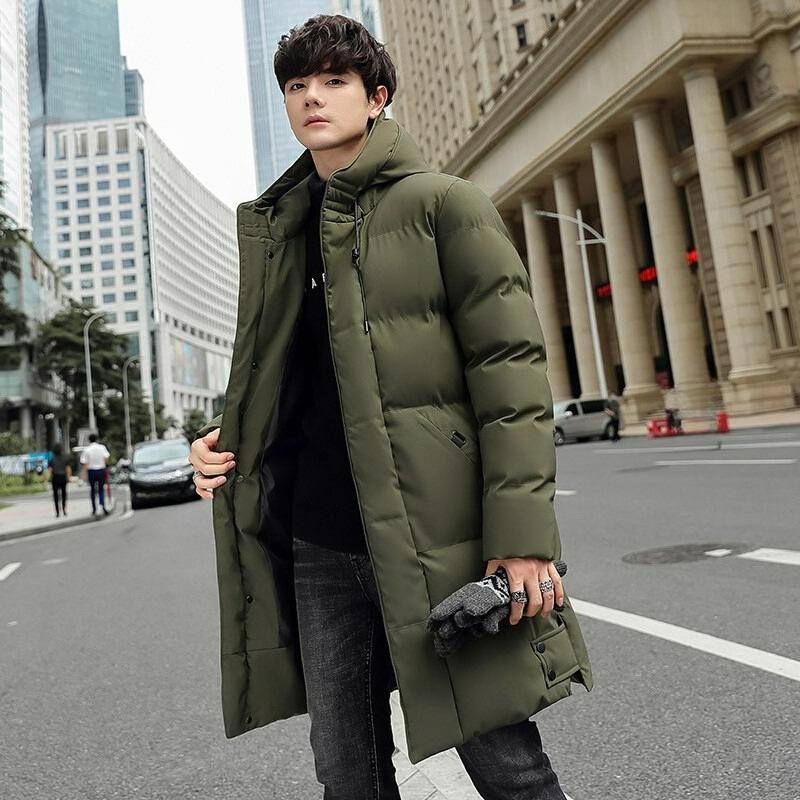 

M-8XL Большой размер Куртка средней длины с подкладкой Мужская Зимняя Свободная Куртка с капюшоном с подкладкой Теплое Пальто Толстая Куртка с подкладкой S