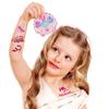 Pink Vintage Girl Waterproof Tattoo Sticker, Girls Party Children'S Makeup Face Sticker Set