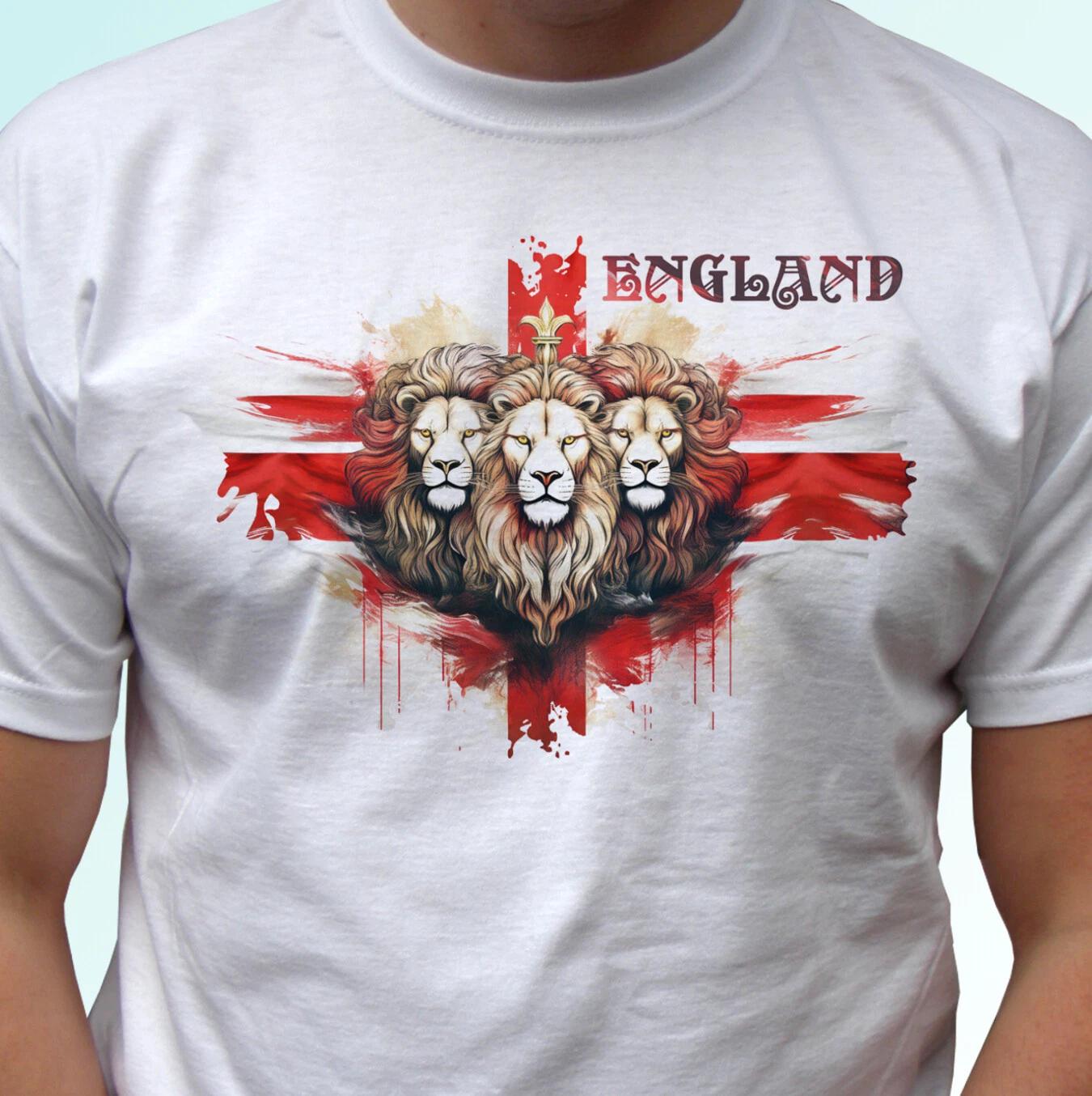 

England Lions kids boys T-Shirt 3 lions top flag UK GB design patriotic art gift all sizes 100
