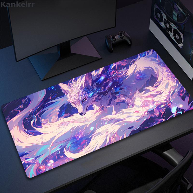 XXL Cute Mouse Pad Kawaii Fox Table Mat Mousepad Computer Pads xcm Big Desktop Mats Large Gamer Mouse Pads Keyboard Deskmat