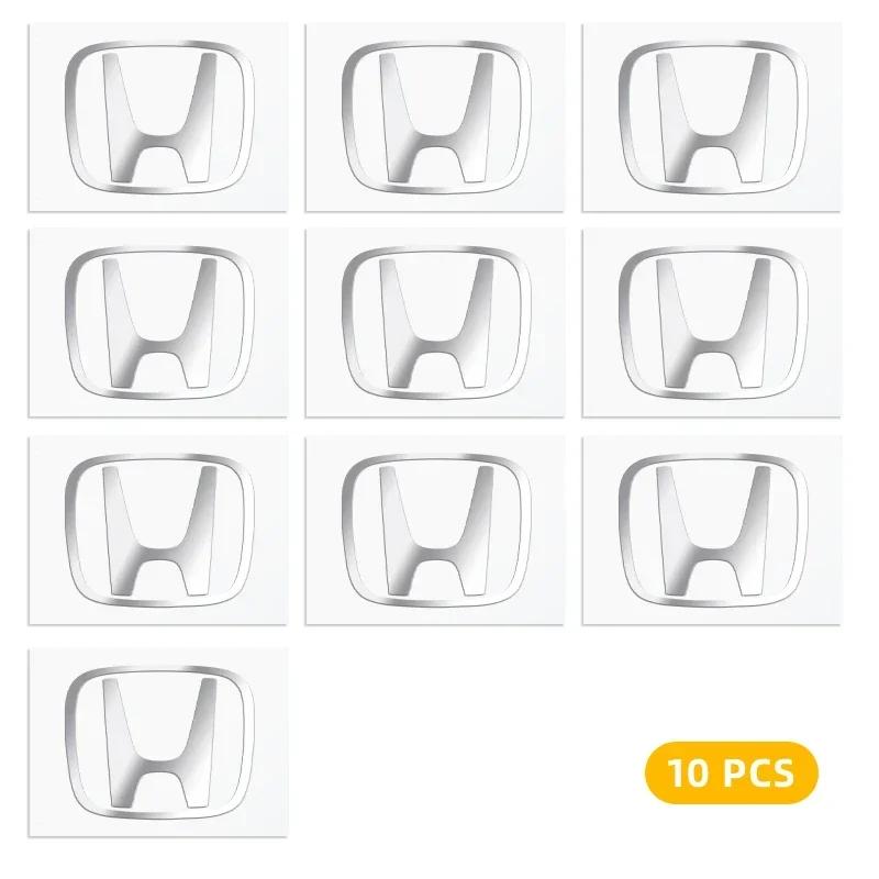2/5/10pcs 3D Metal Car Emblem Sticker Decor Badge Decal Interior Styling For Honda Civic Accord CRV Hrv Jazz Car Accessories FJ6