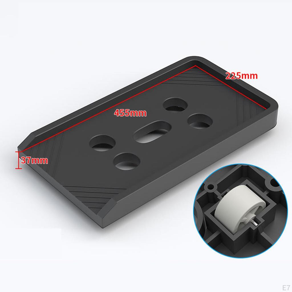 CPU Rolling Holder Stand Computer Mainframe Bracket with 4 Caster Mobile Cart PC