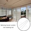 Universally Vertical Blind Rod with Hook and Handle 35Inch White Plastic Window Curtain Pull Wand for Blinds Control