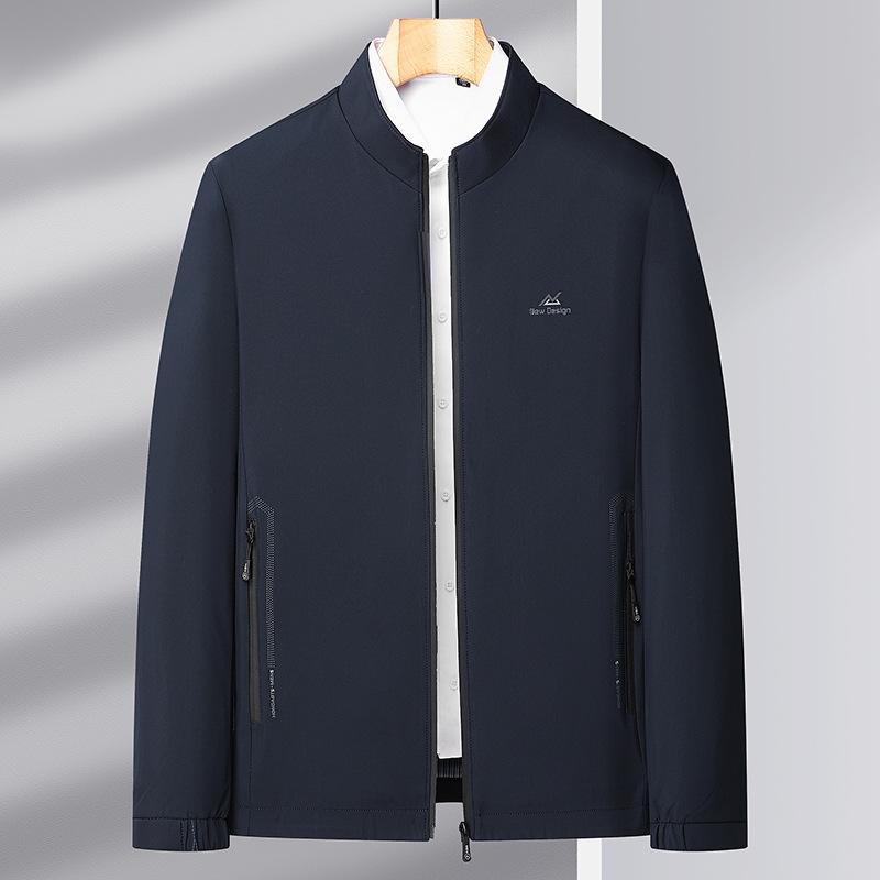 

Spring and Autumn New Jacket Men s Baseball Collar Casual Jacket Dad s Middle-aged Jacket XXXXL