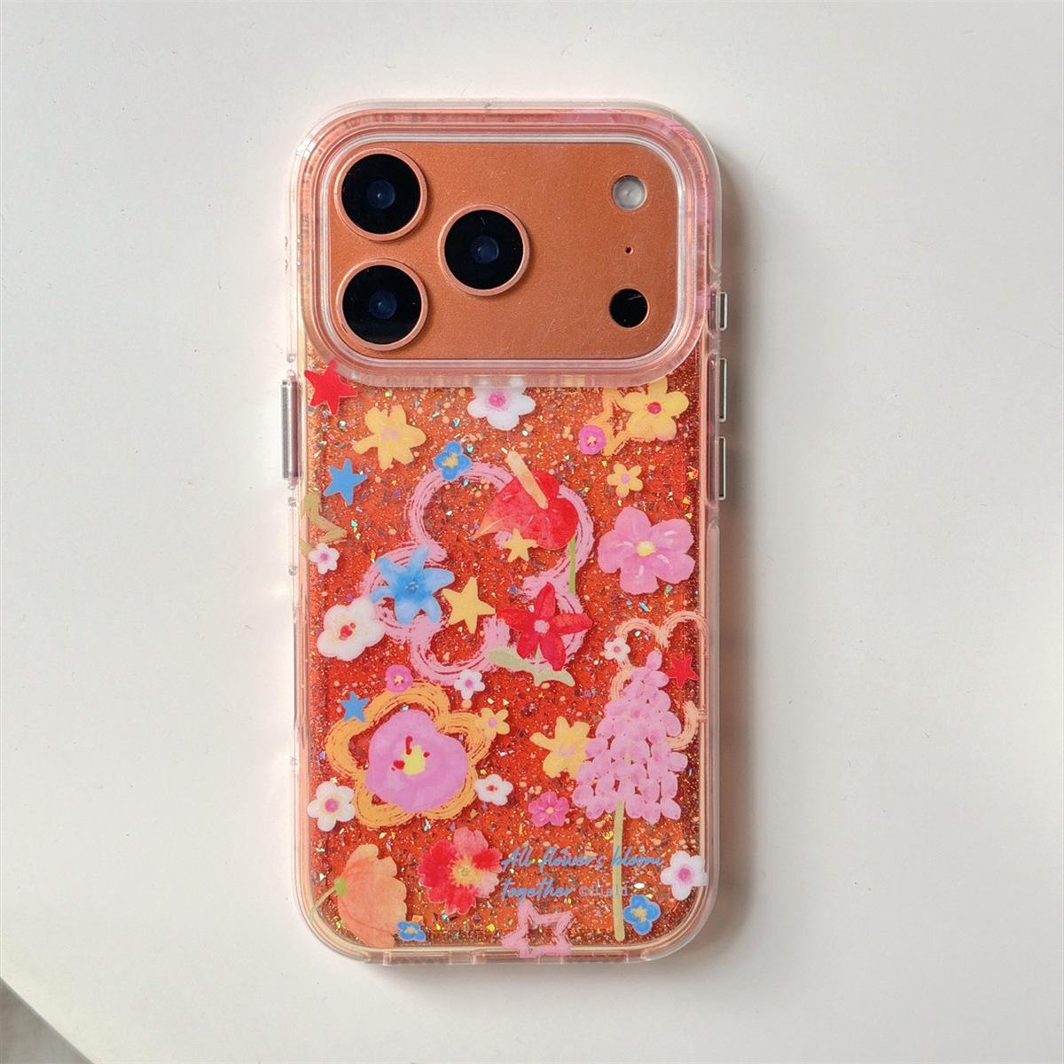 

Round Edge Oil Painting Floral Anti-Drop Case for iPhone 14/13/12/11/PRO Max iPhone 14