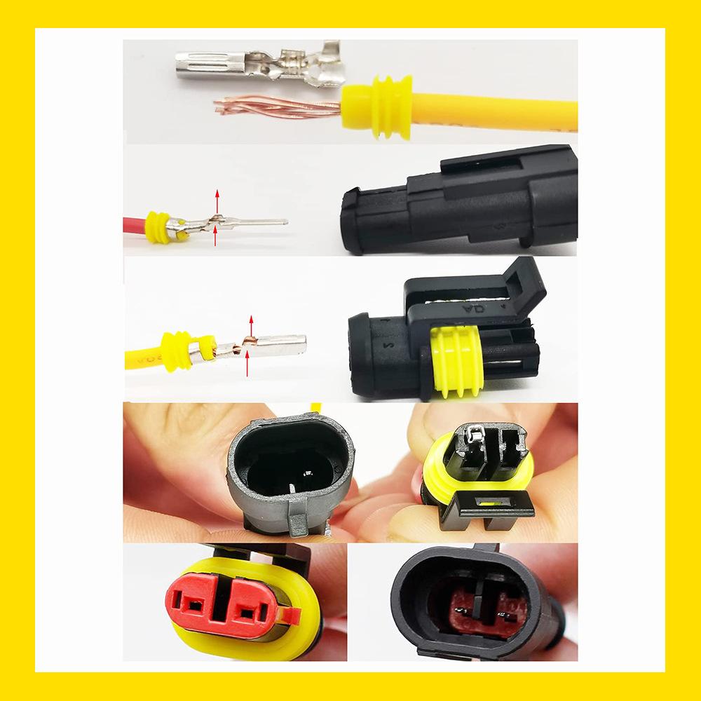 800Pcs 1.5 Series 1-6 Pin Automotive Waterproof Wire Harness Connector Male Female Sealed Electrical Plug Socket Kit