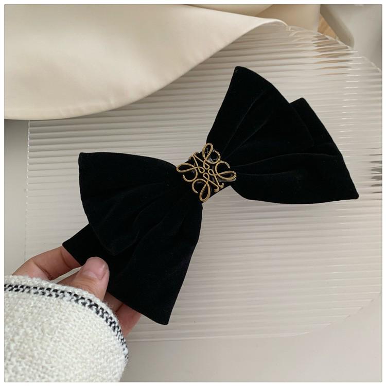 Korean Summer Satin Bow Hair Clip – Large Ribbon Top Clip for Women