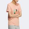 Adidas Originals Cartoon Print Round Neck Short Sleeve T-Shirt Women Tops Pink HR3472