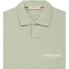 Fear of God Essentials SS22 Long Sleeve Polo With Flocked Logo Men Polo Shirts Seafoam Gray-Green FOG-SS22-182