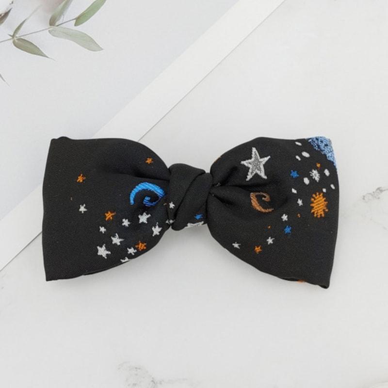 

MAIA Milky Way Star Jacquard Hair Ribbon Pin - Blue Small