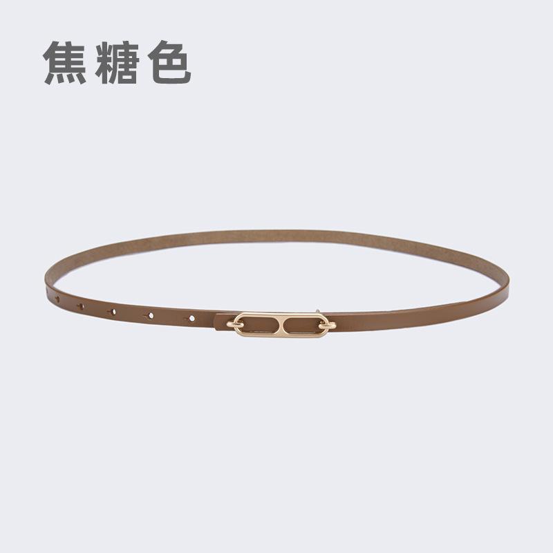 Simple Leather Thin Belt Decorative Dress Waist Chain Women'S Suit With Coat Sweater Jeans Belt