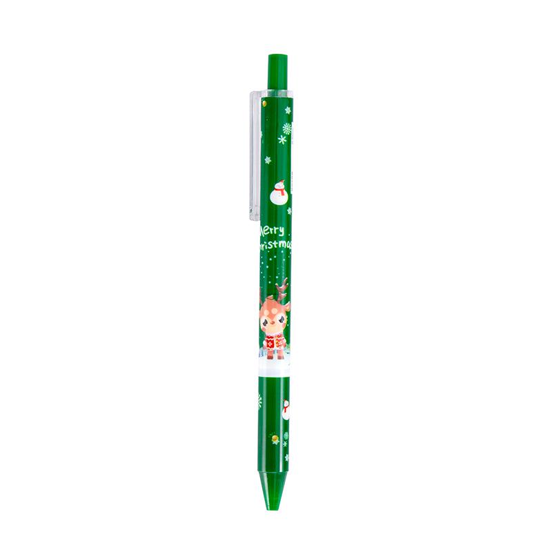 Cross-Border Christmas Cartoon Pen: Cute Neutral Black Ink for Exams & Practice