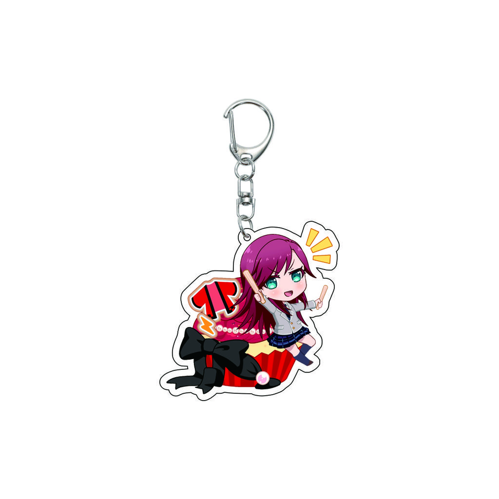 55MM Anime banG Dream Keychain Toyama Kasumi/Saya Yamabuki/Hanazono Tae Key Chain Acrylic Model Plate Christmas Gifts