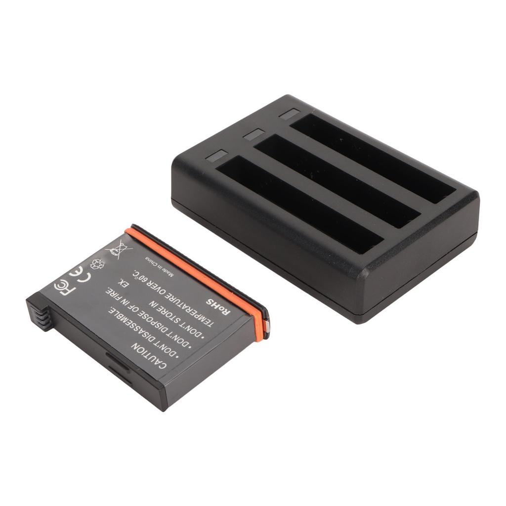 Action Camera Battery Charger 3 Slots Charger for Insta 360 X3 with Type C Charge Cable and 3pcs