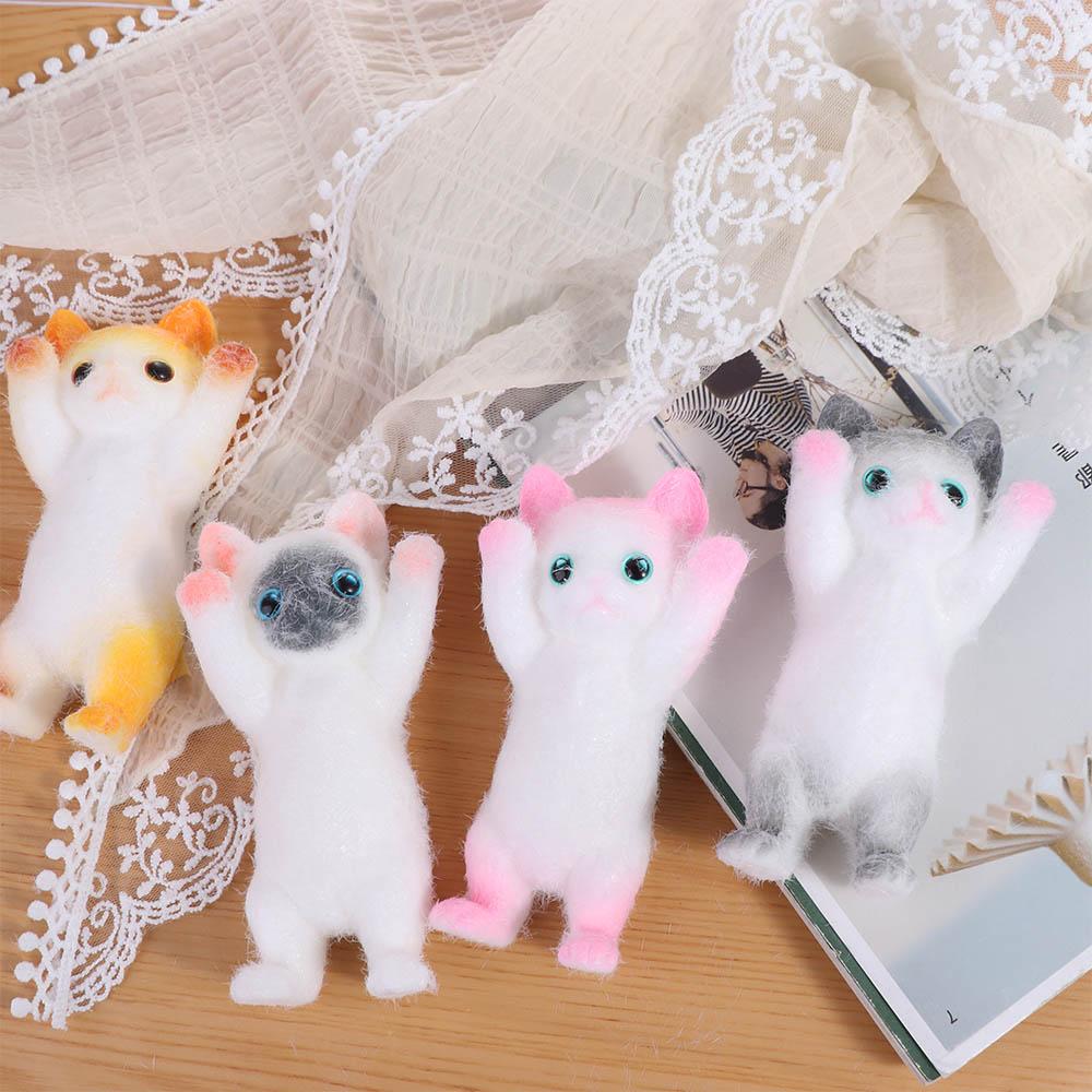 Animal Cat Doll Squeeze Toy Cartoon Cat Fidget Toy Novelty Simulation Cat Squeeze Toys  Adults