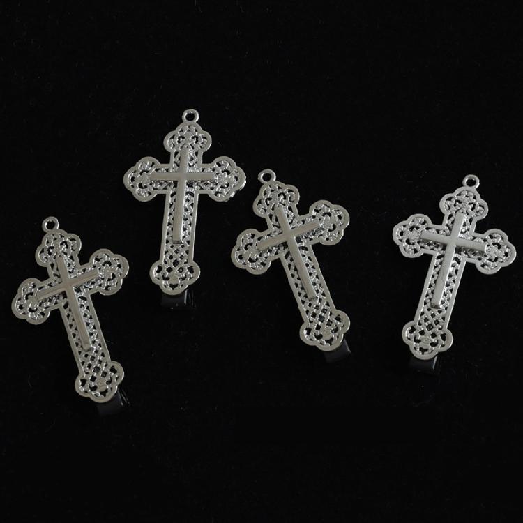 Edgy Crosses Design Hair Clip For Women Fretwork Metal Barrettes Gothic Hairpin Punk Fashion Accessory