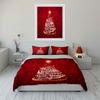 Christmas Tree with Festive Text Bedding Duvet Cover Set Duvet Cover Pillowcases  (1*Duvet Cover 2*Pillowcases, without duvet insert)