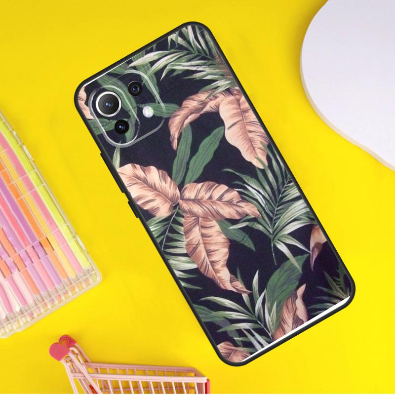 Tropical Leaves Banana Leaf Cover For Xiaomi 14 Ultra 13 11T 12T 13T 14T Pro POCO X6 X7 Pro X3 X5 F3 F5 F6 M6 Pro Case