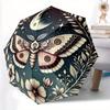 1pc Moonlit Moth Automatic Open/Close Umbrella with Windproof, Functional Design, 8-Rib Sturdy Canopy