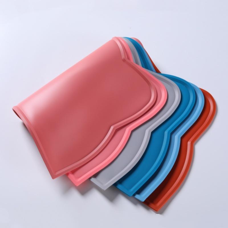 Non-Slip Pet Silicone Food Mat Bowl Pad Leak-Proof Feeding Mats Cushion for Cats Dogs Pet Cat Feeder Dog Bowl Pet Accessories