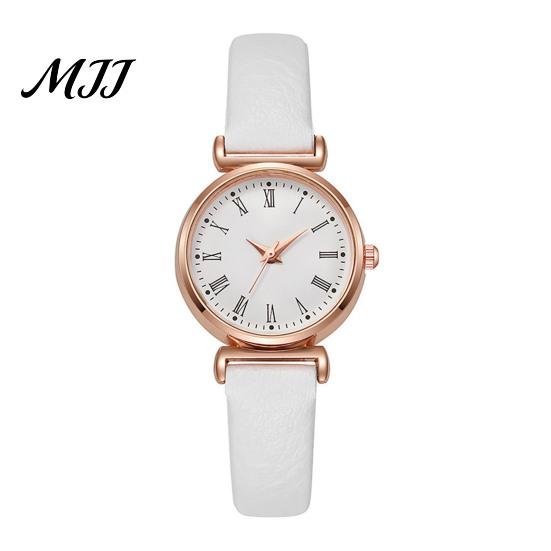 Formal Women Watch Analog Quartz Watches for Fashion Adjustable Leather Strap Wristwatch Elegant Easy Ladies Read Roman Numerals Dress Gifts Mom Wife