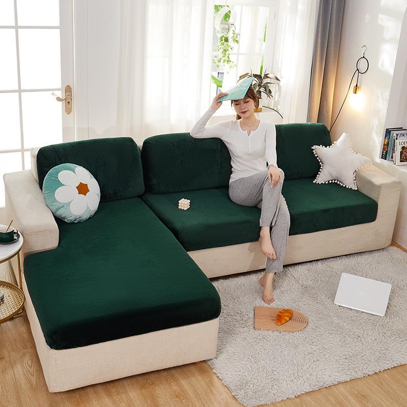 Stretch Sofa Cover Cover All Inclusive Universal Sofa Cushion Living Room Four Seasons Universal Winter Models Plush Thickened Cushion Universal