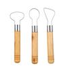 Stainless Steel Clay Sculpture Circular Flat Wire Knife 3-piece Combination Set Log Handmade Clay Carving Repair Tool