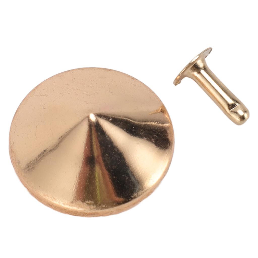 100 Sets Pilznägel Nieten 25mm DIY Verchromte Eisen Kegelspikes und Nieten Pilzkopf Nieten für Reparaturen