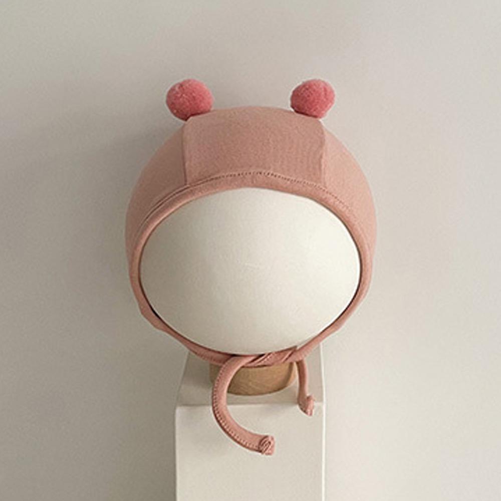 Cute Cotton Newborn Cap Bear Ear Breathable Fetal Hat Infant Strappy Hat Spring Autumn