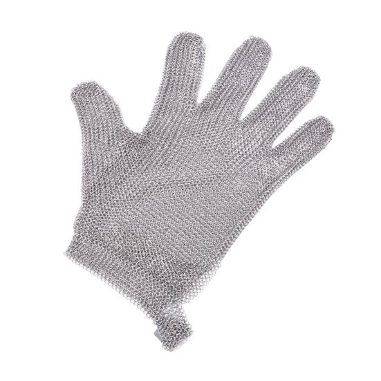 1Pc Cut Resistant Gloves A9 Protection Level Stainless Steel Safety Anti Cutting Gloves Adjustable Wrist Strap Gloves for Butcher Fishing Oyster