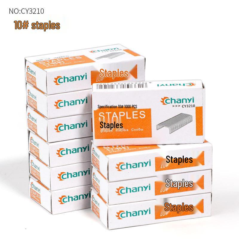 

Muxun Universal No. 10 Staples, 1000 pcs/box - Electroplated, Thickened, Sharp Point Office Staples