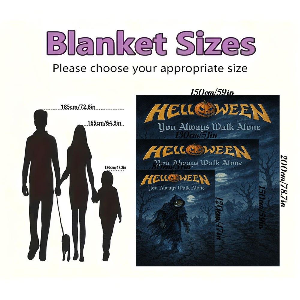 Helloween You Always Walk Alone Tisk plakátuDeka Flanelová deka na pohovku, postel, cestování, kempování, do kanceláře