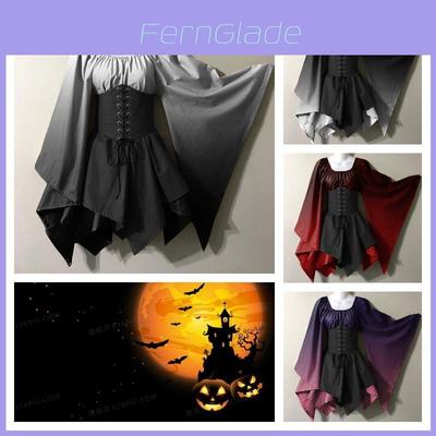 Women's European And American New Halloween Performance Costume Renaissance Dress Medieval Gothic Cosplay Stage Dress