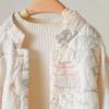 Autumn/winter Women Floral Embroidery Single Breasted Vintage Parker Casual Loose O-neck Long Sleeves Coats