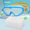 New high definition waterproof and anti-fog silicone swimming glasses earplugs integrated large frame